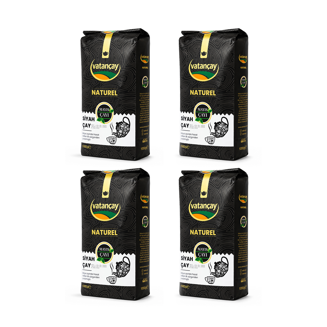 Siyah Naturel Çay Paket / Kampanya (4 PAKET SİYAH ÇAY 4000GR)